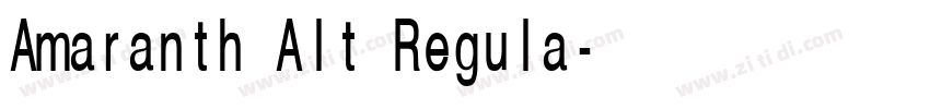 Amaranth Alt Regula字体转换